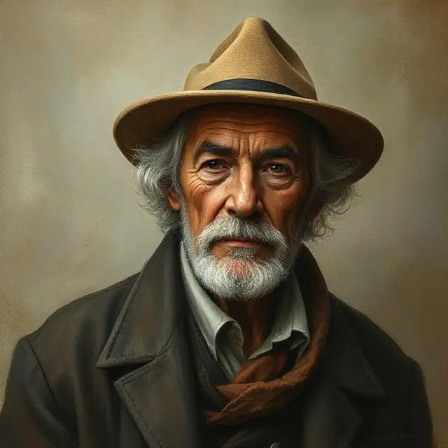 Retrato artístico representando el carácter atemporal